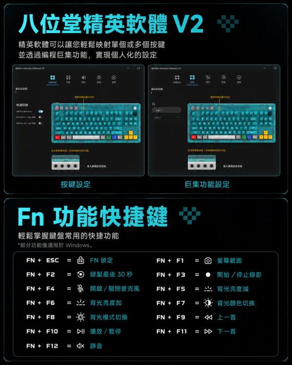 8BitDo 八位堂 Retro 87 機械鍵盤 水藍透｜三模連線・RGB 背光・4000mAh 長續航・熱插拔機械軸 8BitDo Retro 87, 八位堂 Retro 87, Retro 87 水藍透, 8BitDo 機械鍵盤, 八位堂機械鍵盤, 水藍透機械鍵盤, 三模機械鍵盤, 2.4G 無線鍵盤, 藍牙機械鍵盤, RGB 機械鍵盤, 4000mAh 鍵盤, 熱插拔鍵盤, Windows 機械鍵盤, Android 鍵盤, Jeff Select, 姊夫嚴選科技好物