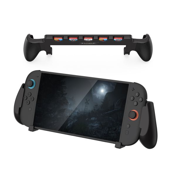 里歐街機 DOBE Switch2主機背部防滑握把 Switch2一體式握把帶卡帶收納 