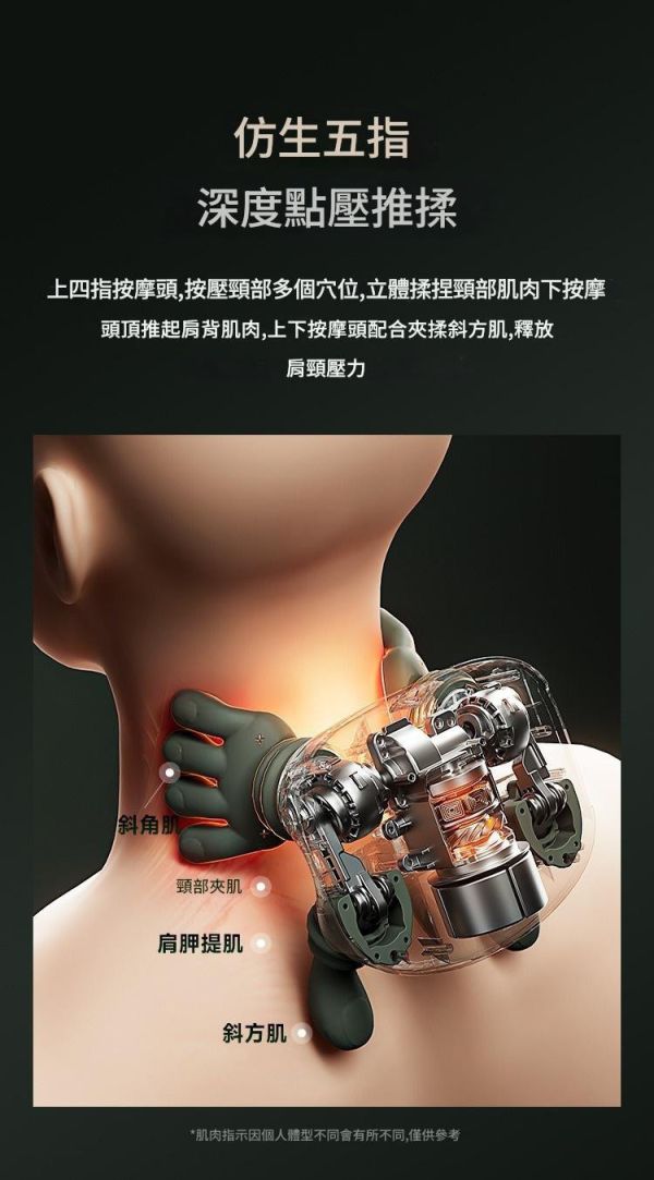 里歐街機 大師手肩頸按摩儀 頸椎按摩器 斜方肌脖子頸部按摩儀 仿真手部按摩 