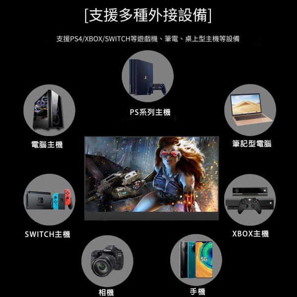 里歐街機 11吋便攜式螢幕 雙HD輸出 支援2K 投影功能 支援多種設備 級窄邊框 