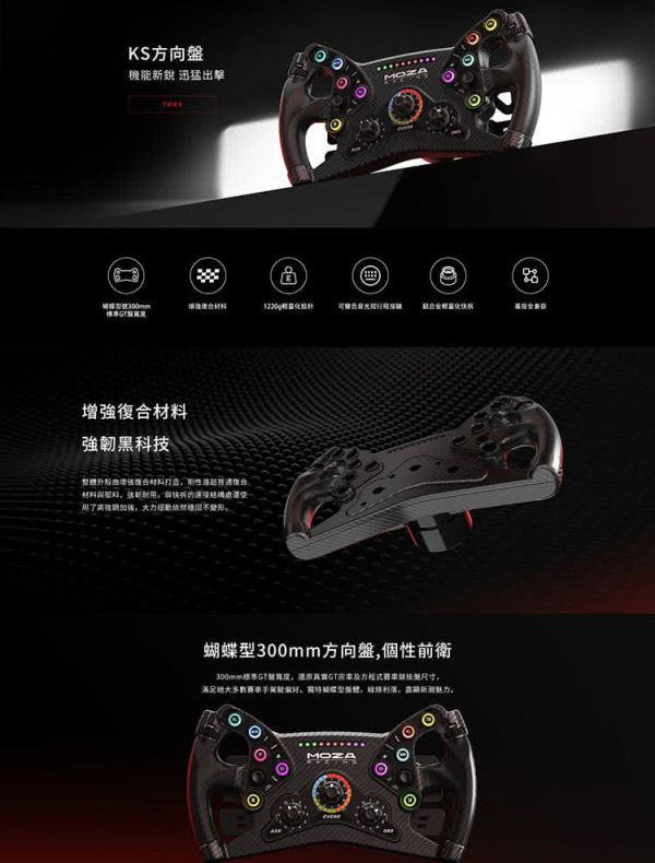 里歐街機 年底促銷  MOZA RACING  KS方向盤 RS047 