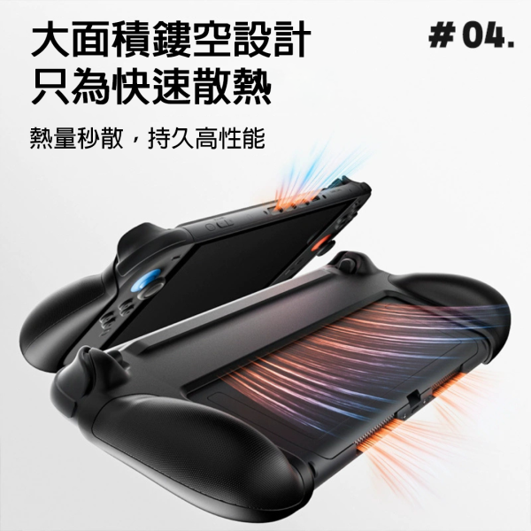 里歐街機  Switch2一體握把 NS2主機專用 無須拆卸 可直接使用底座 大面積散熱設計 ABS材質 