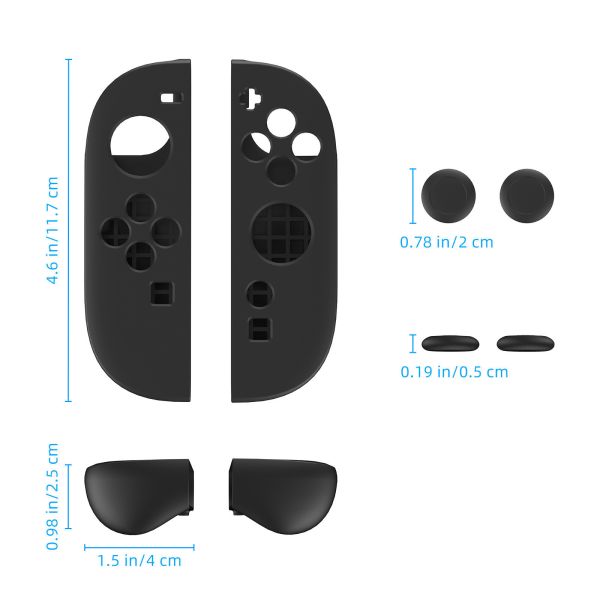 里歐街機 Switch2 joycon左右手柄矽膠保護套+搖桿帽防滑防摔矽膠套 