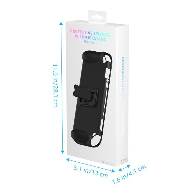 里歐街機 Switch2主機TPU 保護殼帶背部支架 switch2遊戲機 防滑一體保護殼 