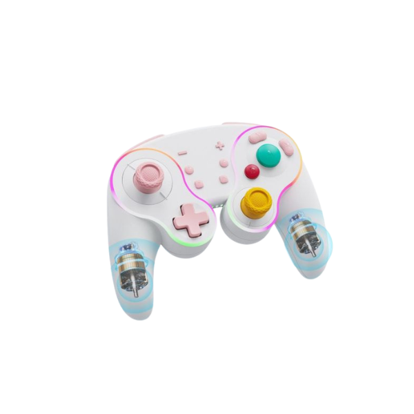 復古方塊造型無線手把｜NS2／Switch／Android／PC 適用・1000mAh・Type-C 充電底座 復古手把,方塊造型手把,GameCube造型手把,NS2手把,Switch手把,無線遊戲手把,Type-C充電手把,1000mAh手把,五段式震動手把,五維搖桿手把,Android手把,PC遊戲手把,平板遊戲手把,充電底座手把,電競控制器,遊戲控制器,玩家周邊,Jeff Select,姊夫嚴選科技好物