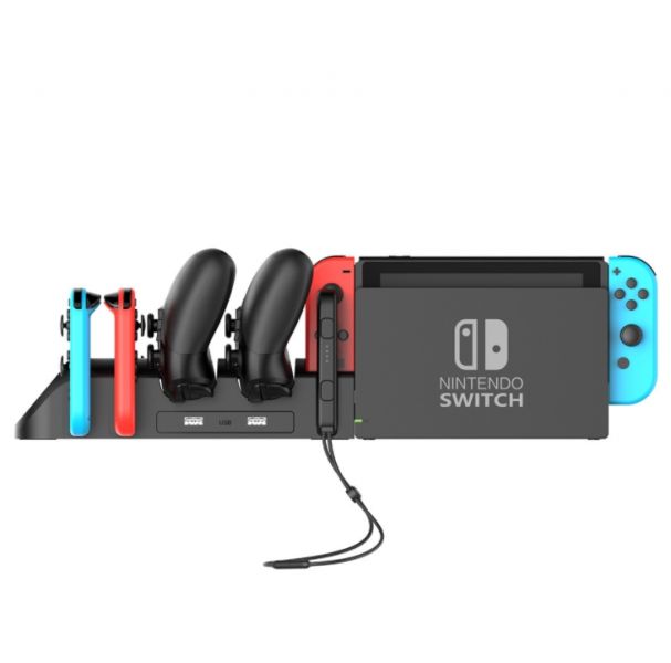 里歐電玩 SWITCH 充電底座 可同時充4隻JOYCON和2隻PRO手把 