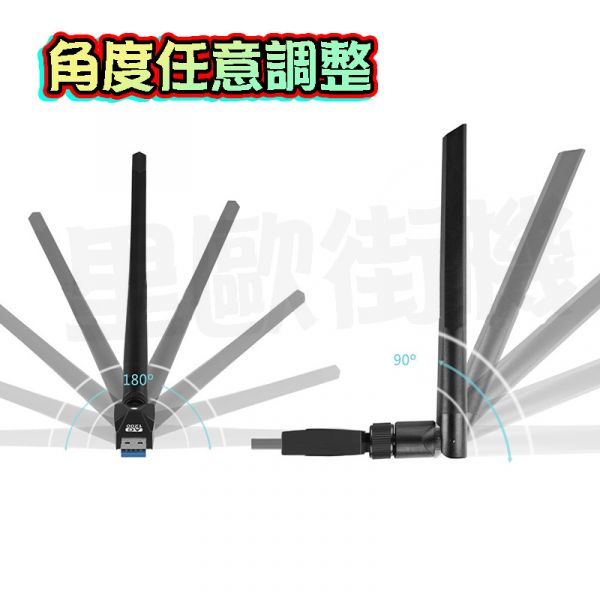 里歐街機 WIFI接收器 無線網卡 支援2.4/5.8GHz雙頻WIFI 模擬AP功能 角度可任意調整 