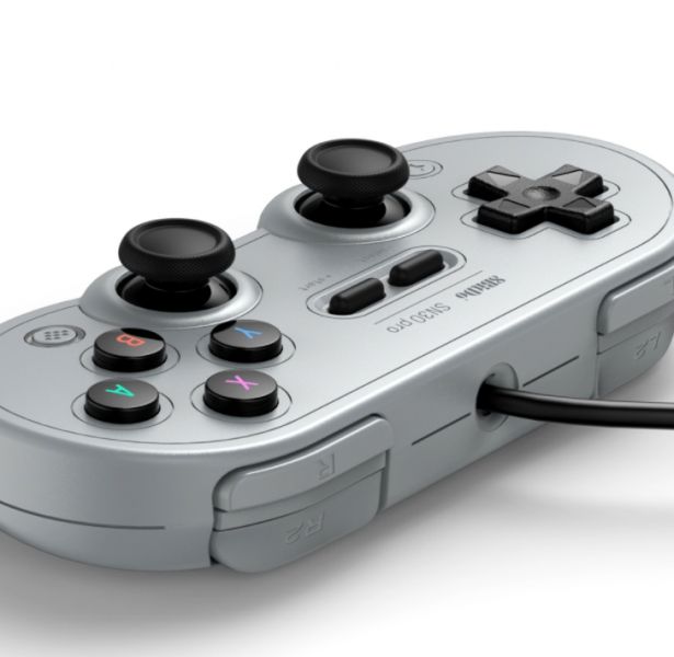 里歐街機 8bitdo 八位堂 SN30 Pro有線手把 灰色版 帶震動 