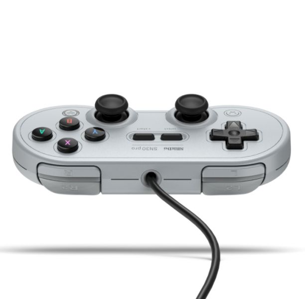 里歐街機 8bitdo 八位堂 SN30 Pro有線手把 灰色版 帶震動 