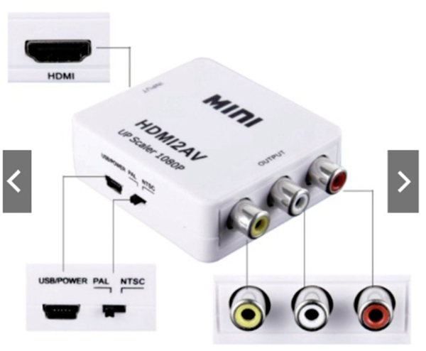 傳統電視升級HDMI轉接盒 AV轉HDMI 轉換器 AV端子轉HDMI 紅白機 XBOX 月光寶盒 PS4轉接線 電視盒 