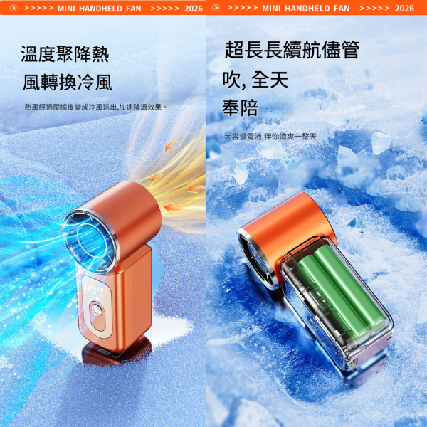 里歐街機 口袋風扇-M款 199檔風速 數位顯示 Type-c充電 方便攜帶 戶外神器 夏天必備 