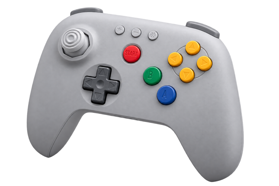 8BitDo 八位堂 64 藍牙遊戲手把｜復古灰配色・霍爾搖桿・1000mAh・Analogue 3D／Switch／PC／Android 相容 8BitDo 64 手把, 八位堂 64 藍牙手把, 8BitDo 藍牙遊戲手把, 復古遊戲手把, 霍爾搖桿手把, Switch 相容手把, PC 遊戲手把, Android 遊戲手把, Analogue 3D 手把, 自動連發手把, 快速映射手把, 1000mAh 遊戲手把, Jeff Select, 姊夫嚴選科技好物