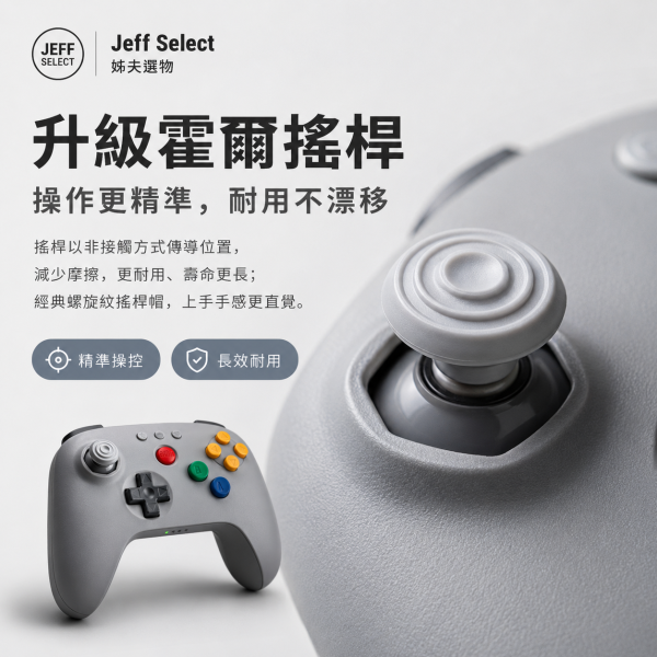 8BitDo 八位堂 64 2.4G 無線手把 復古N64 風格 霍爾搖桿 震動連發 支援 Analogue 3D N64 PC 8BitDo 64 2.4G 無線手柄, 八位堂 N64 手柄, 8BitDo N64 手把, N64 無線手把, Analogue 3D 手把, 復古遊戲手把, 2.4G 無線手把, 霍爾搖桿手把, 震動連發手把, PC 有線手把, 64 手把, 復古控制器, 八位堂無線手柄, Jeff Select, 姊夫嚴選科技好物