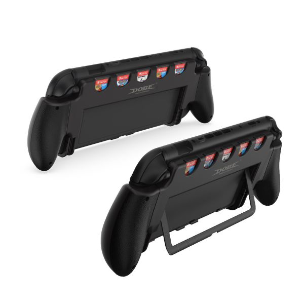 里歐街機 DOBE Switch2主機背部防滑握把 Switch2一體式握把帶卡帶收納 
