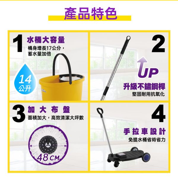 【好神拖】L740商用拖把架(附1布) 旋轉拖把,地板清潔工具,掃除用具,日用品,拖把用具,掃把,拖把