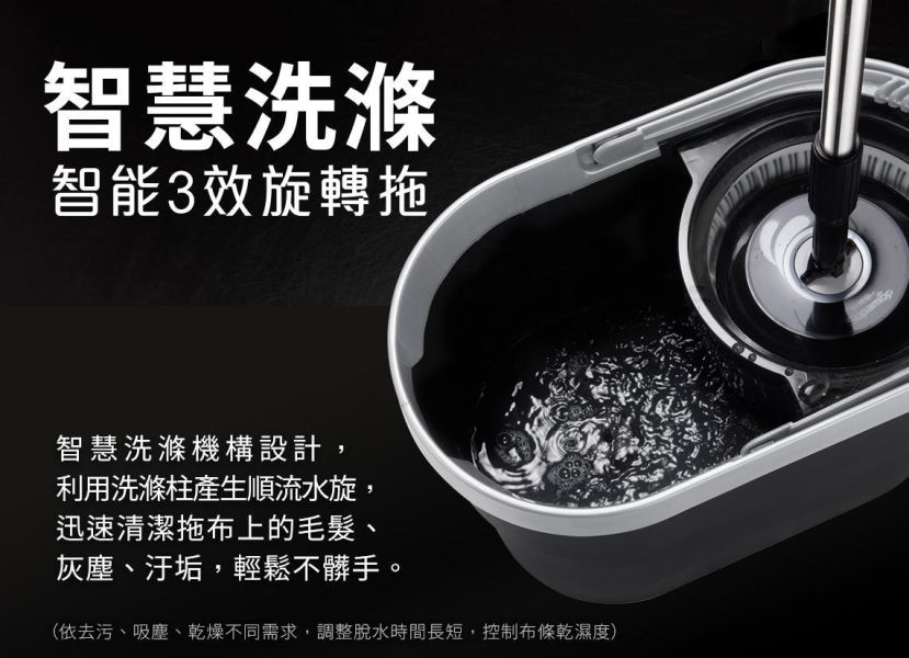好神拖 智能3效旋轉拖組 （1拖1桶2布） 旋轉拖把,地板清潔工具,掃除用具,日用品,拖把用具,掃把,拖把
