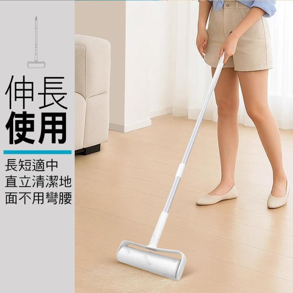 家簡塵除 極簡無印伸縮黏塵拖(1桿+16cm/60張) 旋轉拖把,地板清潔工具,掃除用具,日用品,浴室用品,浴室清潔,刮刀,抹布,黏塵紙