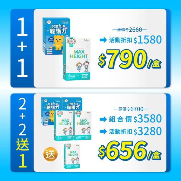 【兒童魚油首選 好吃無腥味】聰護力兒童魚油 三合一黃金配方 豐富複方 魚油+學習配方｜加LINE好友滿額立省$100｜限時附贈1盒"小盒贈品"免費試吃 詳情請見下方資訊欄 