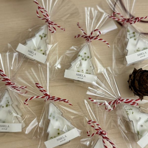 聖誕迷你小茶蠟(5個) 聖誕樹 香氛蠟燭 聖誕禮 小茶蠟,香氛禮,蠟燭,伴娘禮,結婚禮,婚禮小物,迎賓禮,活動禮品