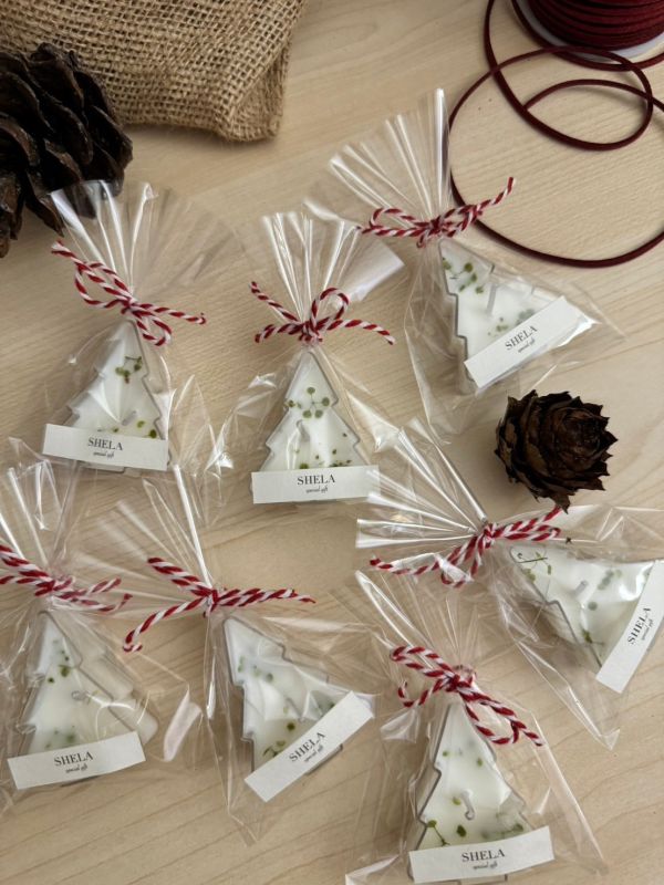 聖誕迷你小茶蠟(5個) 聖誕樹 香氛蠟燭 聖誕禮 小茶蠟,香氛禮,蠟燭,伴娘禮,結婚禮,婚禮小物,迎賓禮,活動禮品