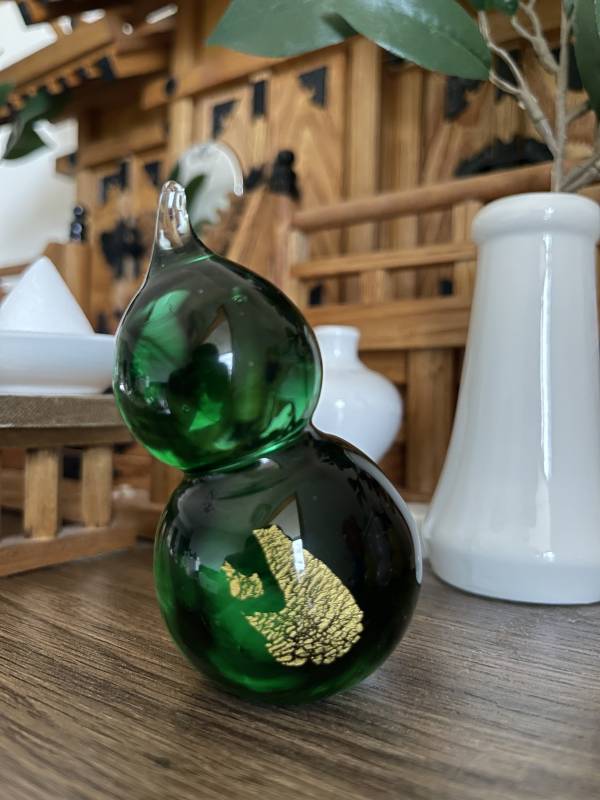 木系金箔綠葫蘆 