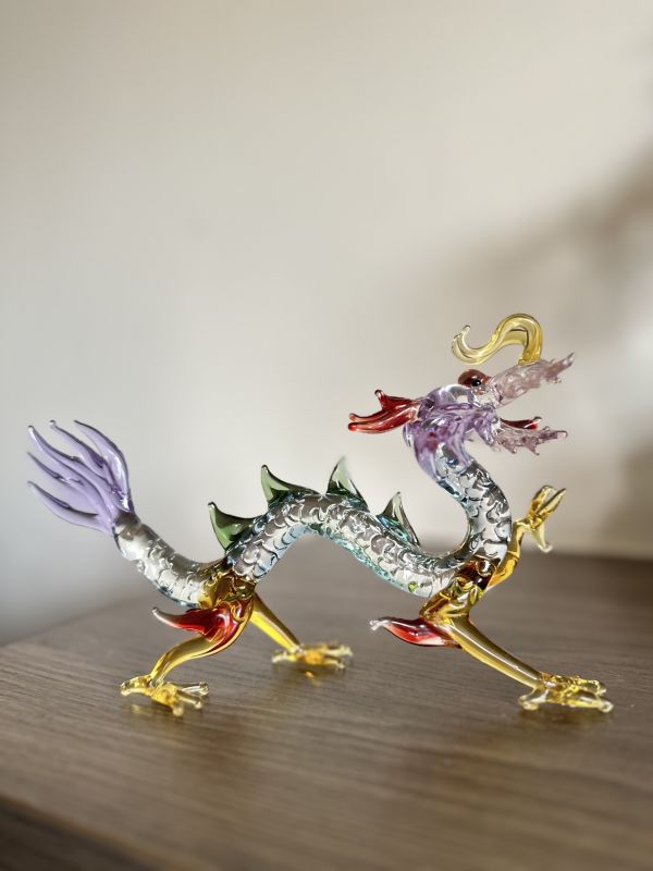 淡紫浪漫五行彩龍 