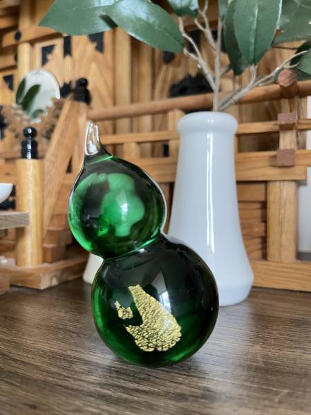 木系金箔綠葫蘆 