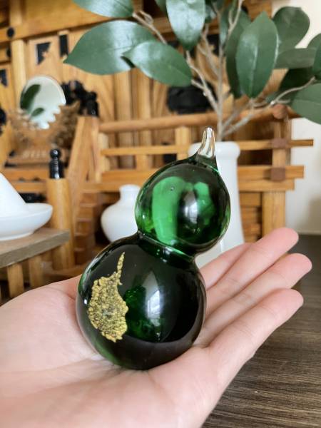 木系金箔綠葫蘆 