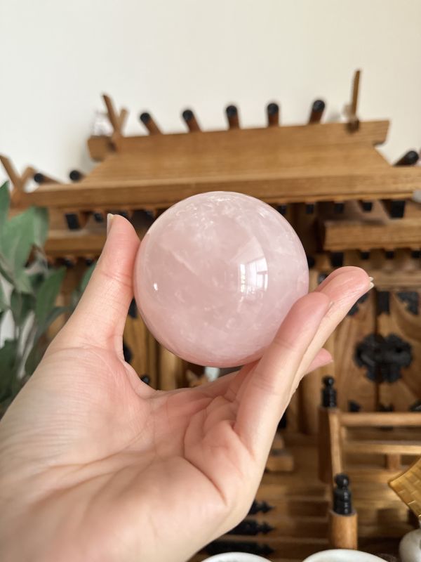 小可愛粉晶球 6.9cm 