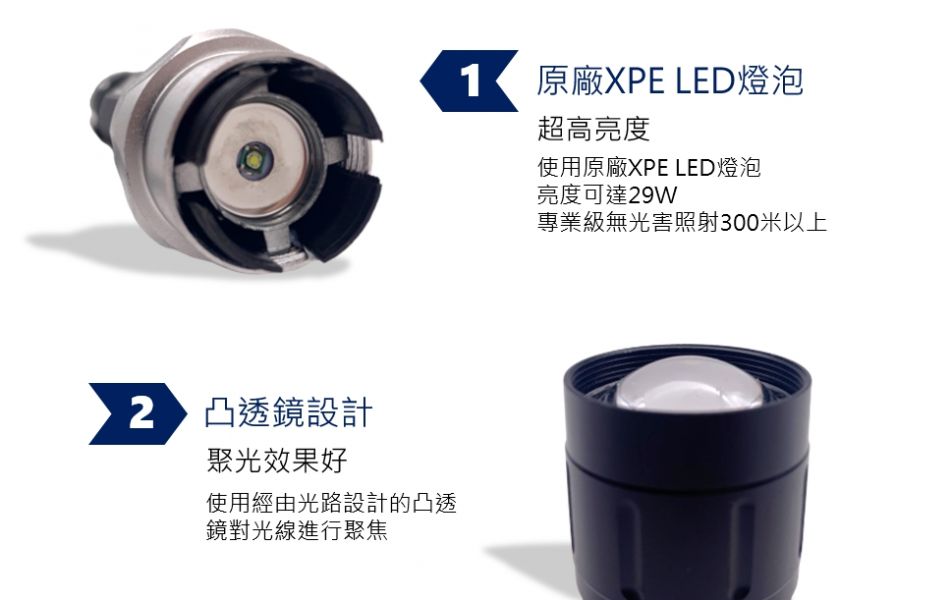 29W 美國原廠XPE LED手電筒 手電筒,照明設備,露營燈,露營配備,工作燈,頭燈,充電手電筒,行動電源,焊馬,鋰電池