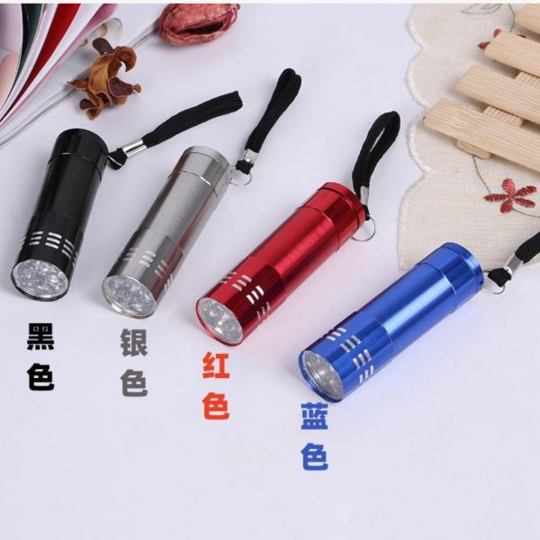 迷你LED手電筒+360度前燈夾 