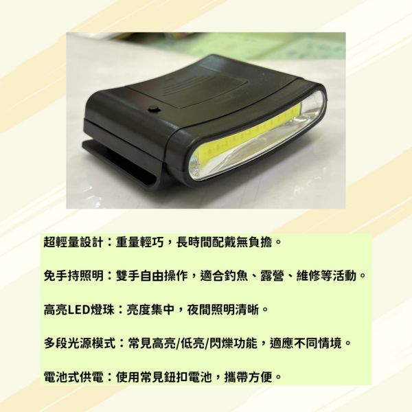 迷你 LED 便攜式照明夾帽燈 