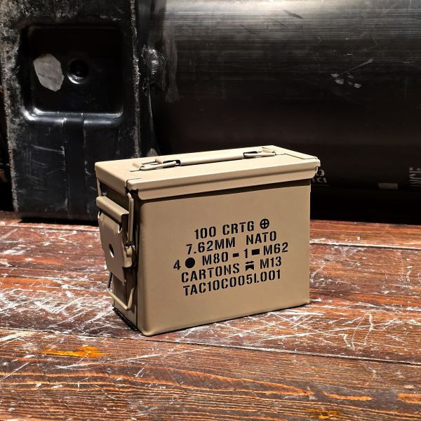 週年慶贈品｜OTT【迷你彈藥箱 沙色】 OTT,鋼製彈藥箱,迷你彈藥箱,彈藥箱收納,戶外工具箱,軍風收納,小物收納,氣密箱,露營收納盒,鐵盒收藏