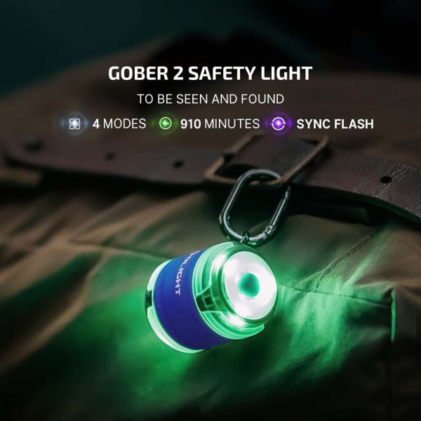 官網限定｜OLIGHT【Gober 2 多模式安全警示燈】 Gober 2, Olight, 警示燈, 信號燈, 寵物燈, 雙燈設計, RGBW燈, 戶外照明, USB-C充電燈, 戶外警示燈, MOLLE配件燈, 可分離式燈, 夜跑燈, 同步閃爍燈, SOS警示燈