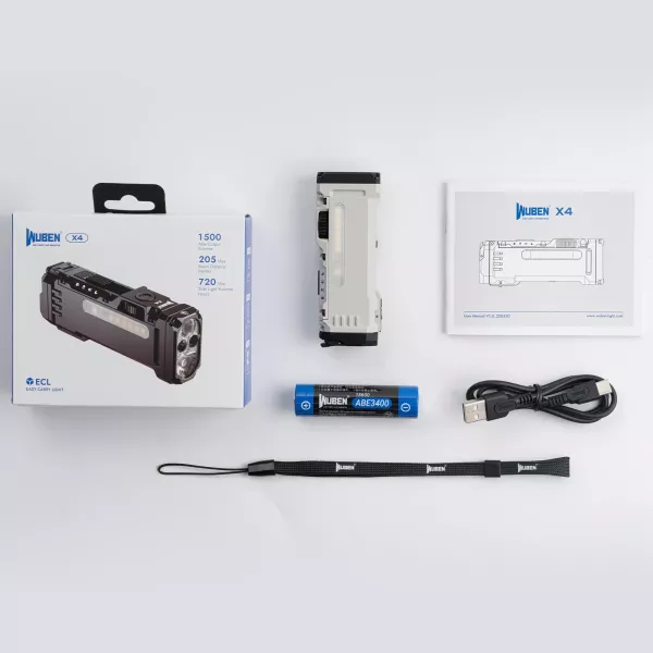 新品現貨｜WUBEN【X4 無極調光EDC手電筒】 OTT,OTTGEAR,WUBEN,WUBEN X2pro,WUBEN手電筒,WUBENX4,無極調光手電筒,磁吸手電筒,EDC手電筒,USB-C快充手電筒,RGB側燈手電筒,戶外照明手電筒