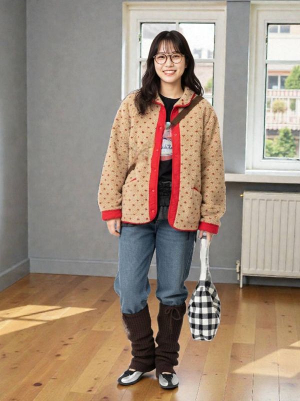 絨粒點點外套 韓流行女裝,設計師女裝,女裝,夾克,秋冬,拉鍊外套,夾克,單品,休閒夾克,短版外套,風衣,紅色,點點