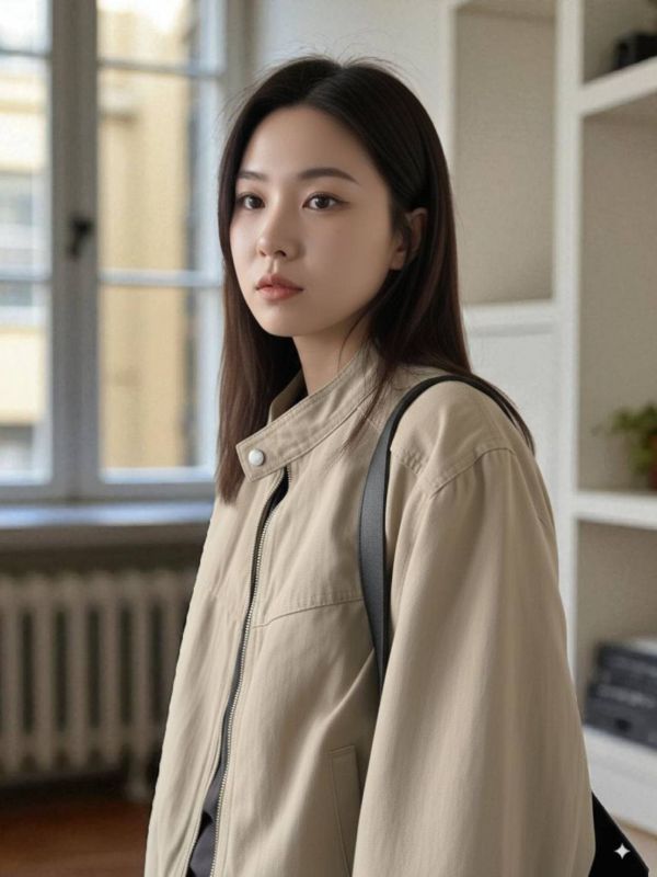水洗飛行夾克 韓流行女裝,設計師女裝,女裝,空軍,夾克,秋冬,繭型,狩獵夾克,皮衣,單品,休閒夾克,短外套,飛行夾克,水洗,粗礦