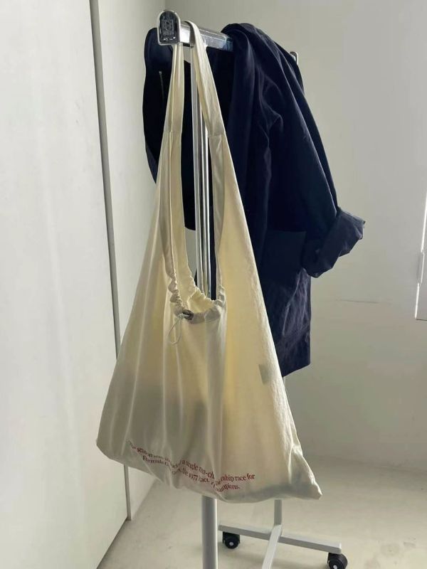 尼龍束繩提袋 流行女裝配件,普普風,條紋,布包,托特包,歐美流行,肩背包,購物袋,撞色,復古,文青,配件
