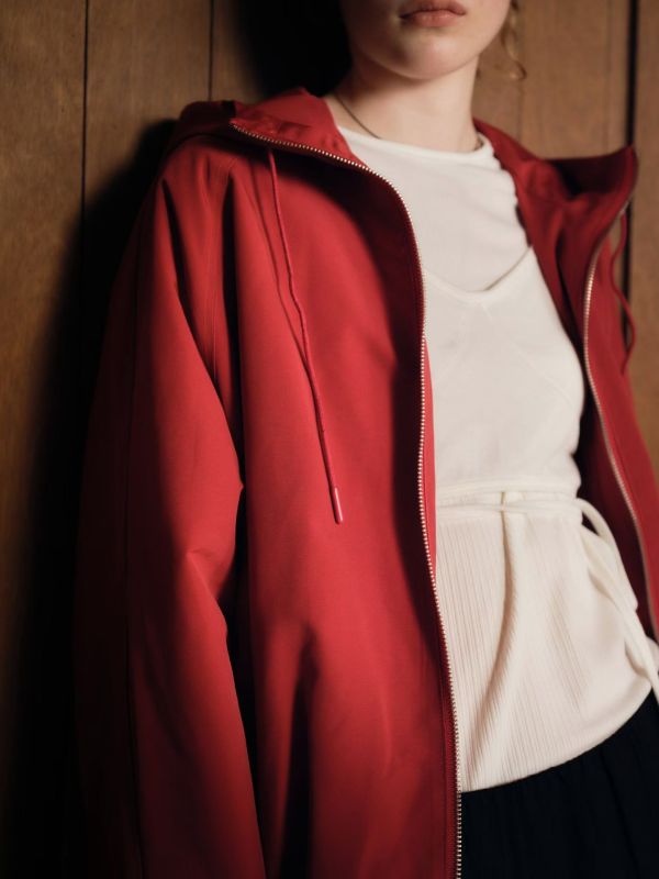 擋風連帽夾克 韓流行女裝,設計師女裝,女裝,夾克,秋冬,拉鍊外套,夾克,皮衣,單品,休閒夾克,中長版外套,連帽風衣,寬大,中性