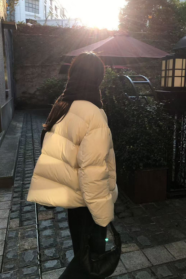 羽絨直領夾克 韓流行女裝,女裝,流行女裝,外套,羽絨服,冬外套,羽絨夾克,,鵝絨,休閒,上班