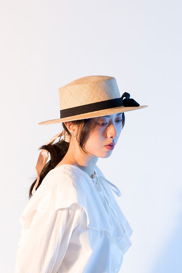 珍珠禮帶草帽 流行女裝服飾,日韓配件, 草帽,自然纖維,桶帽,basicitem,c禮帽,蝴蝶結,草編,帽子,夏,珍珠