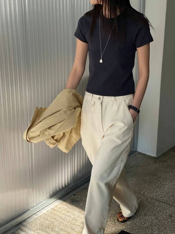 窄版花邊TEE 韓流行女裝,設計師女裝,女裝,cutsew,棉織,tshirt,單品,Ｔ恤,棉質上衣,tee,合身,窄版