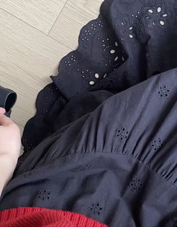 刺繡蕾絲蛋糕裙 韓流行女裝,日系女裝,女裝,寬鬆感,棉質,大人系,女人味,春夏長裙,蕾絲拼接,蛋糕裙,刺繡裙,白色長裙,蕾絲長裙,白色長裙,清爽感
