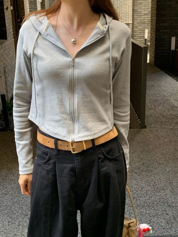 連帽棉衫短外套 流行女裝,日韓女裝,連帽Ｔ,合身短版,棉質外套,拉鏈夾克,連帽拉鍊外套,休閒,tshirt