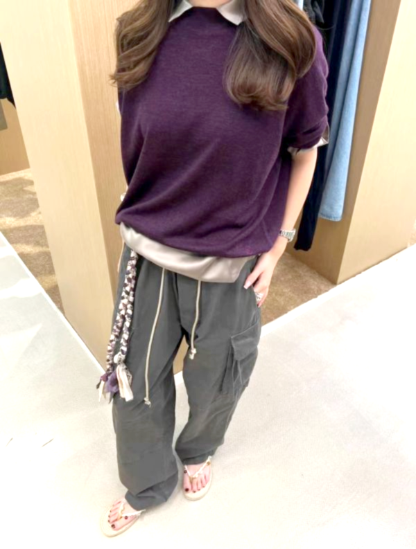 綁繩口袋工裝褲 日系,韓流行女裝,長褲,工裝褲,口袋,尼龍褲,亮面,帥氣,寬鬆,休閒,個性,長版,cargopants,石洗