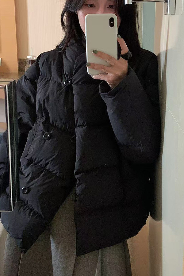 羽絨直領夾克 韓流行女裝,女裝,流行女裝,外套,羽絨服,冬外套,羽絨夾克,,鵝絨,休閒,上班