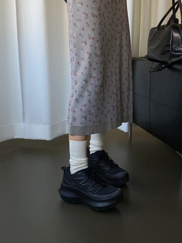 網紗彈性直裙 日韓女裝,流行女裝,法式風格,直裙,裙子,中長裙,網紗,鬆緊帶,彈性裙,midiskirt,休閒裙,春夏,floral,小碎花,穿透