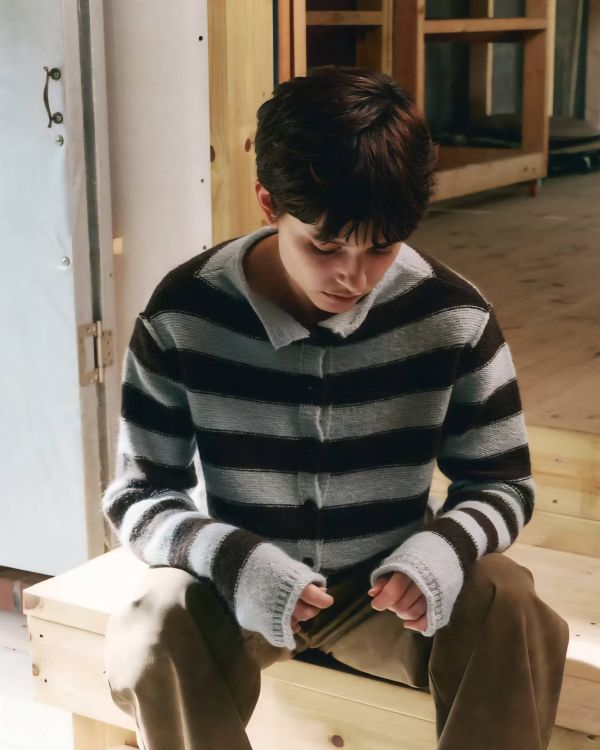 寬橫條毛海開衫 日韓流行女裝,cardigan,針織上衣,針織外套,條紋針織衫,短版針織外套,流行色,開襟衫,文青,休閒,針織衫,日系風格