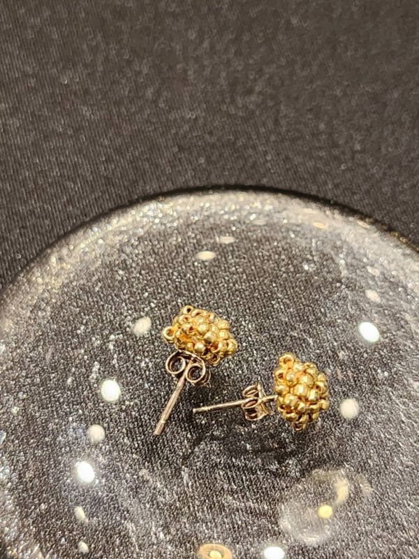 小不點編織耳環 流行飾品,上班族, 手作飾品,耳環,飾品,小耳環,單顆,彩色,編織飾品,玻璃飾品