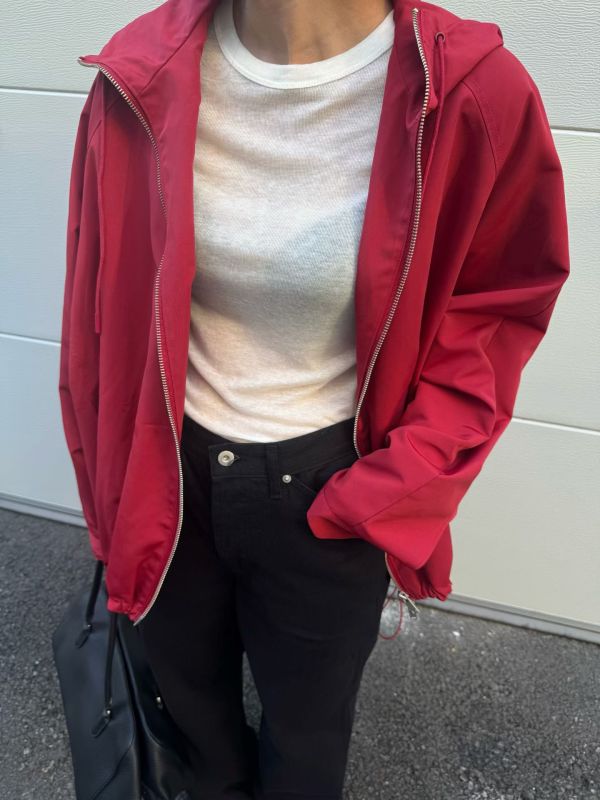 擋風連帽夾克 韓流行女裝,設計師女裝,女裝,夾克,秋冬,拉鍊外套,夾克,皮衣,單品,休閒夾克,中長版外套,連帽風衣,寬大,中性